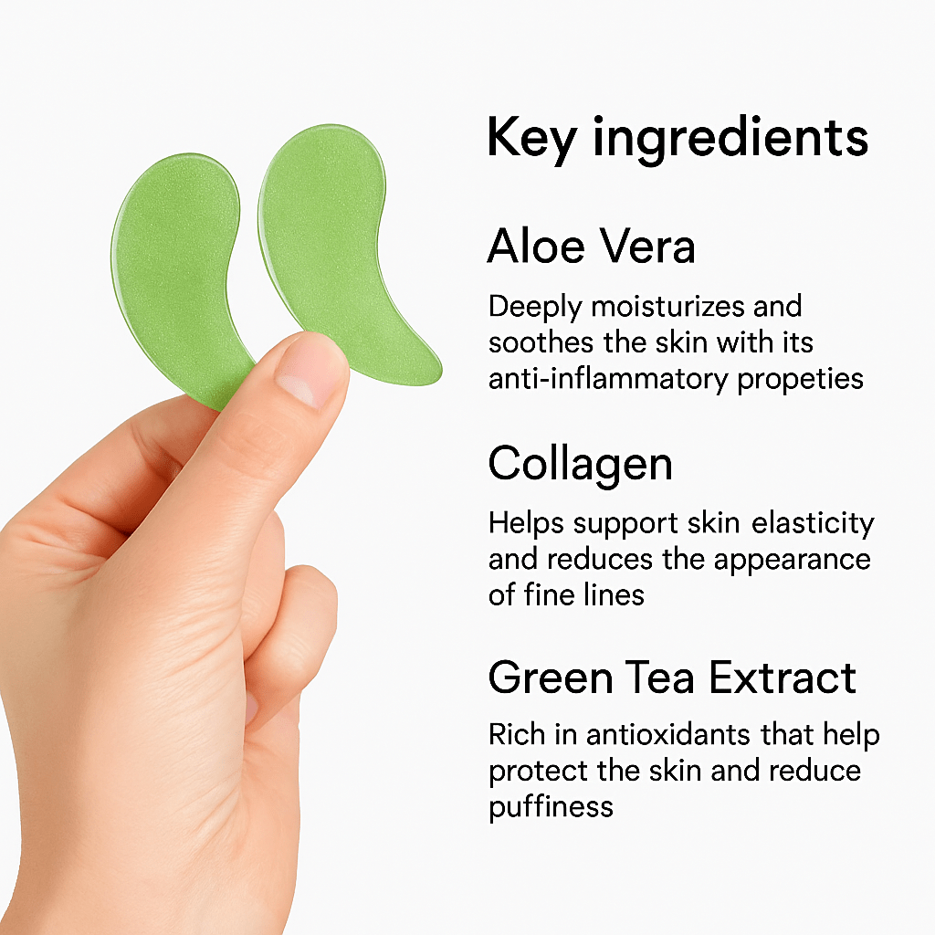 Aloe Vera Eye Masks – Dark Circle & Puffiness Solution (60 Pcs)