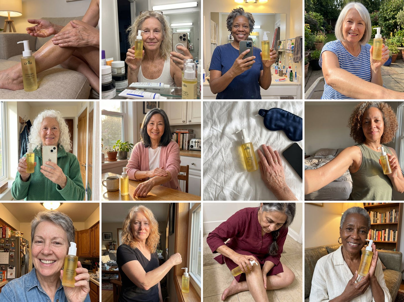 30,000+ women using Cellu Overnight Firming Oil