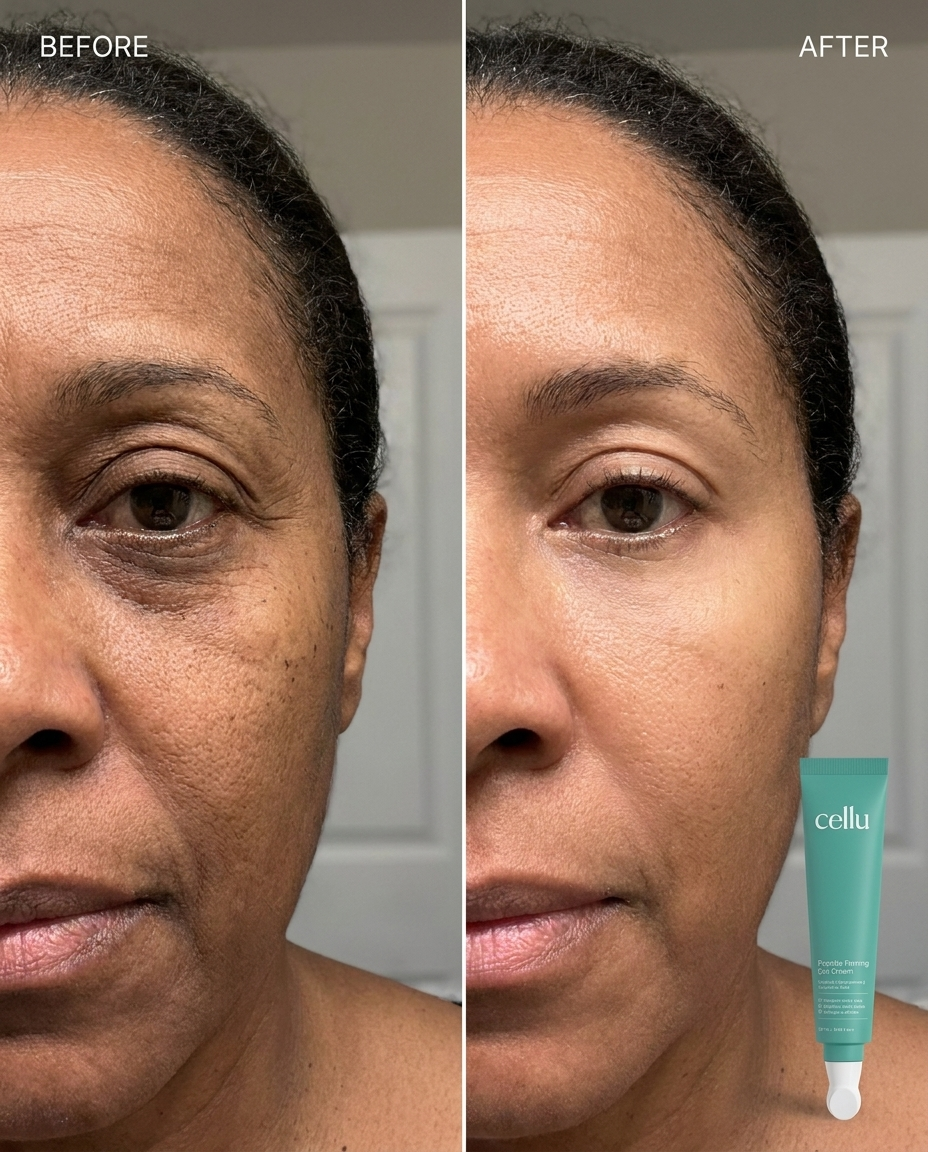 Diana before/after eye area